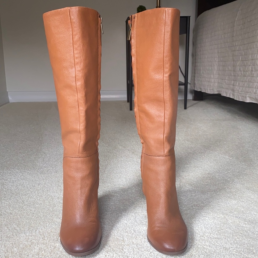 Kenneth Cole Justin knee high block heel boot